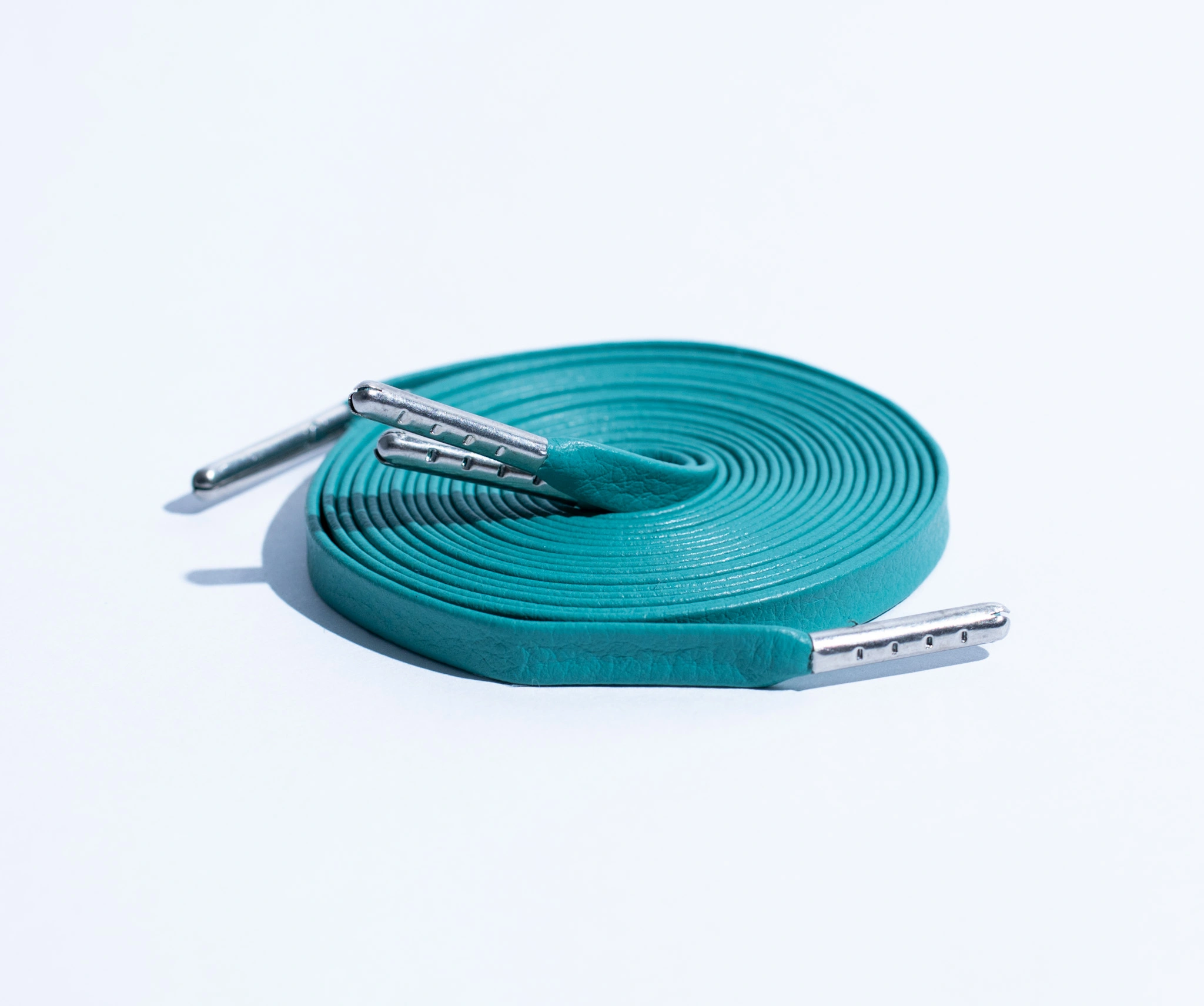Cordones Premium de Cuero Agua Marina